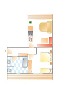 Půdorys ubytování Appartement Hubner