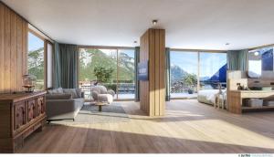 Χώρος καθιστικού στο Hotel Auszeit