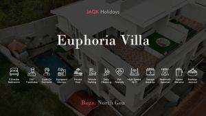 a map of a building with the words euphoria villa at Euphoria Luxury Villa - 5BHK - Private Pool - Jacuzzi, Baga in Baga