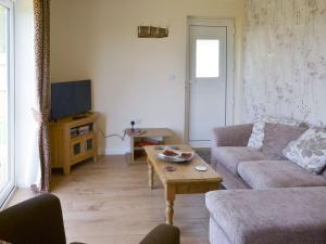 a living room with a couch and a tv at Limewood Lodge in Kingthorpe