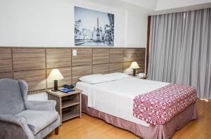 Cama ou camas em um quarto em Hotel Dan Inn Planalto São Paulo