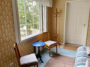 a room with a table and two chairs and a window at Vinter Bed & Breakfast in Sauvo +7 photos