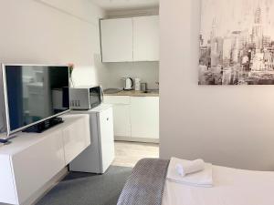 Kuchnia lub aneks kuchenny w obiekcie Bed & Bike Zagreb studio apartment