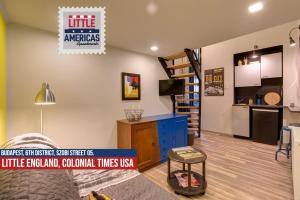 Kuchyň nebo kuchyňský kout v ubytování Little Americas USA Colonial Times Apartments