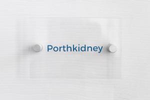 a blue sign with the word portilility on a paper at The Nook - Self Serviced Accommodation in St Ives