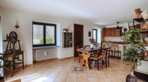 A kitchen or kitchenette at Case vacanze in graziosa borgata alpina
