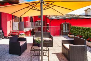 A patio or other outdoor area at Case vacanze in graziosa borgata alpina