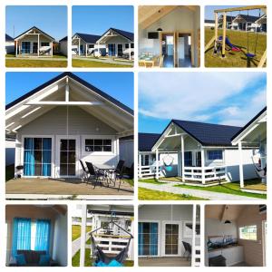 a collage of photos of a house at Domki Martes Wicie in Wicie
