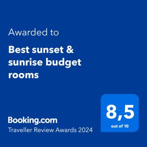 a screenshot of the best sunset and sunrise budget rooms at Best sunset & sunrise budget rooms in Mytilini