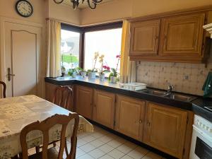 Kuchyň nebo kuchyňský kout v ubytování Vakantiehuis Santorini