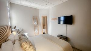 1 dormitorio con sofá y TV de pantalla plana en Hanepoot 503 en Paarl