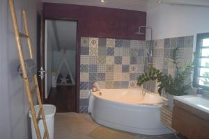 Koupelna v ubytování Superbe villa saint leu piscine et spa vue Océan