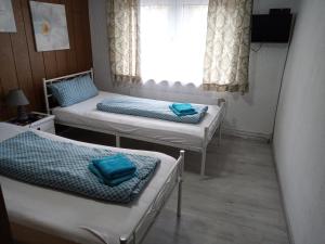 Postel nebo postele na pokoji v ubytování Direkt am See Ferienwohnungen