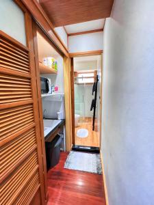 a small bathroom with a toilet in a room at New York Loft & Japanese Magic by V4SKIN in Bangkok +87 photos