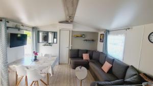 Μια τηλεόραση ή/και κέντρο ψυχαγωγίας στο Mobilhome Domaine des pins à Marennes plage