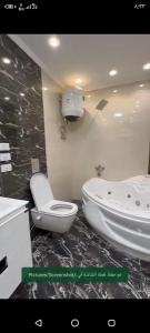 a bathroom with a sink and a toilet and a tub at Dokki in Cairo