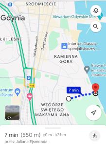 a map of the intersection of kananima and wichita at Gdynia Riviera Hills in Gdynia