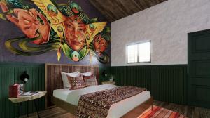 Katil atau katil-katil dalam bilik di Black Llama Hostel Cusco