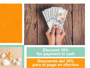 uma colagem de fotos com uma mulher segurando dinheiro em SOL CARIBE SUITES - PLAYA LOS CORALES - beach club, wifi, swimming pool em Punta Cana