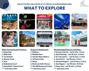un folleto para un evento con un collage de fotos en M Vertica Premier Suites by BlueBanana en Kuala Lumpur