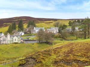 a village on a hill with houses and trees at Fraser Terrace in Leadhills