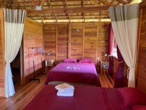 Een bed of bedden in een kamer bij Lodge ORION - Coté Lagon
