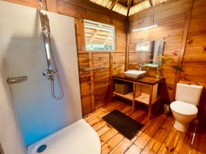 Vonios kambarys apgyvendinimo įstaigoje Lodge ORION - Coté Lagon