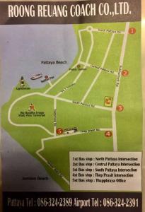 un mapa de un entrenador de remo en crecimiento en 1. Studio at Somphong Ban Amphur beach Thailand, en Na Jomtien