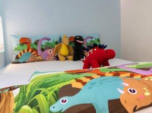Łóżko lub łóżka w pokoju w obiekcie Haoyue Tongxin Family Homestay