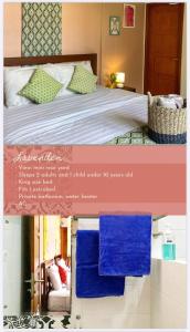 a poster for a hotel room with a bed and towels at Summergrass B&B in Yogyakarta +52 photos