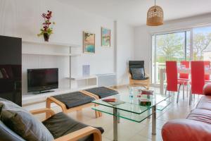 Χώρος καθιστικού στο Proche plages et commerces, appartement pour 4