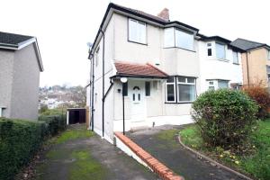 a white house with a driveway in front of it at Parkview by Tŷ SA - spacious 3 bed in Newport in Newport