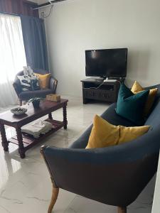 - un salon avec un canapé et une télévision dans l'établissement “Marley’s Home“, à Lautoka
