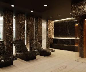 Posedenie v ubytovaní Horyzont Apartamenty -Polanki AQUA- Strefa SPA z basenem i fitness studio, prywatny garaż
