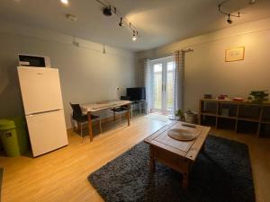 Ruang duduk di Professional 1-Bed Maisonette in Milton Keynes by HP Accommodation
