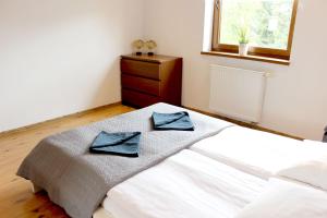 Posteľ alebo postele v izbe v ubytovaní Apartament 007A pod Śnieżką