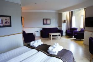Χώρος καθιστικού στο Home Hotel Kompaniet