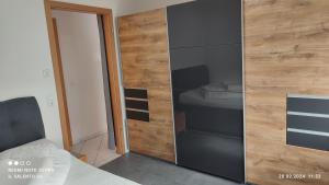 Postel nebo postele na pokoji v ubytování gemütliche 2 Zimmer Wohnung in Markgröningen
