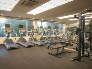 Posilňovňa alebo fitness centrum v ubytovaní Mercure Ambassador Jeju