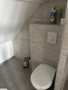 Koupelna v ubytování Aux cigogneaux