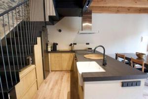 Kuchyň nebo kuchyňský kout v ubytování Cal Rus Apartament 3