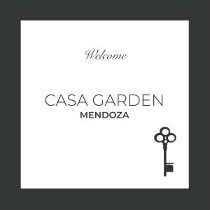 logotipo de restaurante con jardín y llave en Casa en la mejor ubicación! en Mendoza