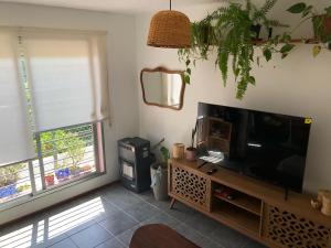TV a/nebo společenská místnost v ubytování Habitación privada en casa compartida - Barrio Sur