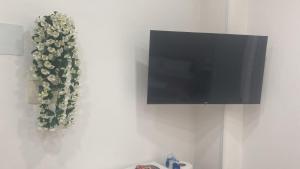 TV a/nebo společenská místnost v ubytování Una Notte a Napoli