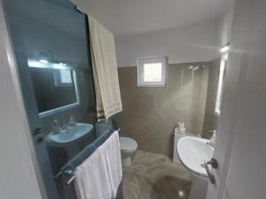 ein Bad mit einem Waschbecken und einem WC in der Unterkunft Casa Inoke in Poiana Micului
