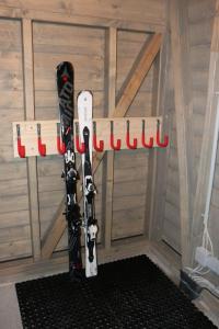 a pair of skis sitting in a room at Apart-Chalet Kitzblick in Zell am See