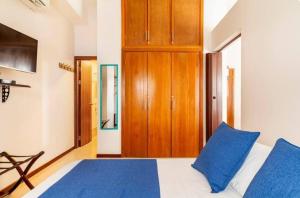 Een bed of bedden in een kamer bij Vista al lago en Cartagena