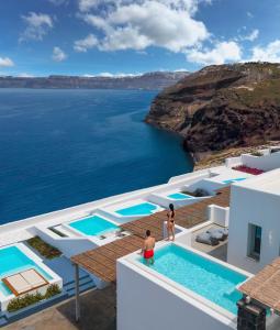 a rendering of a villa with a swimming pool at Phos The Boutique in Akrotiri