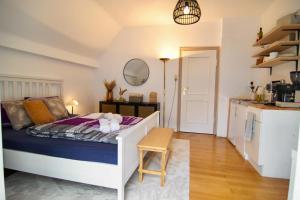 Kuchyň nebo kuchyňský kout v ubytování Apartment mit Balkon am Bergpark + 9 fotografií