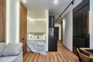 Postel nebo postele na pokoji v ubytování Apart Hotel Acropolis